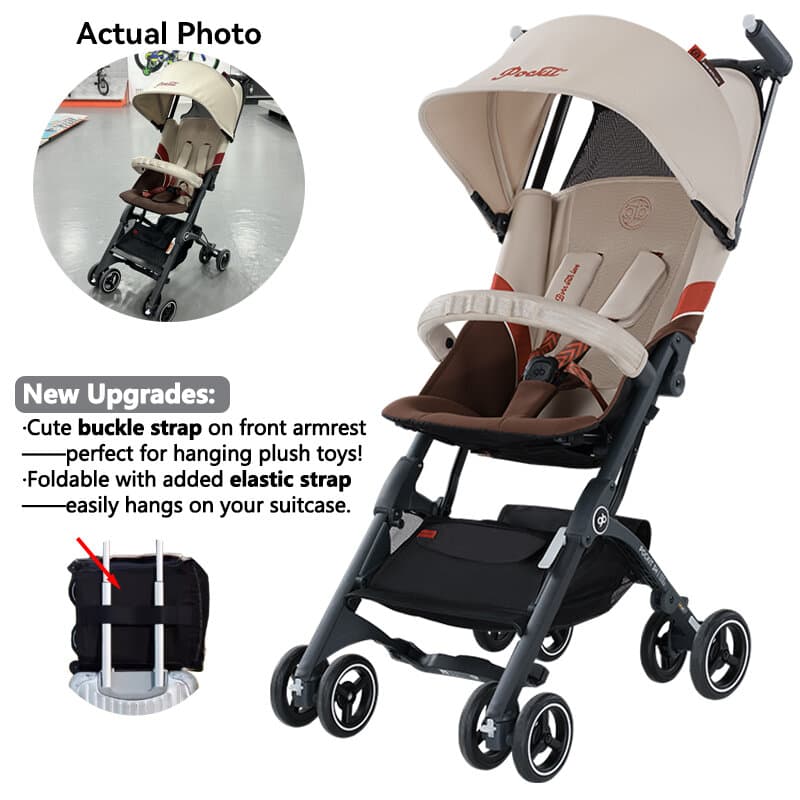 gb Pockit+ All-Terrain, Ultra Compact Lightweight baby pockit Travel Stroller for Babies & Toddlers, Carry-On flight Luggage Compliant