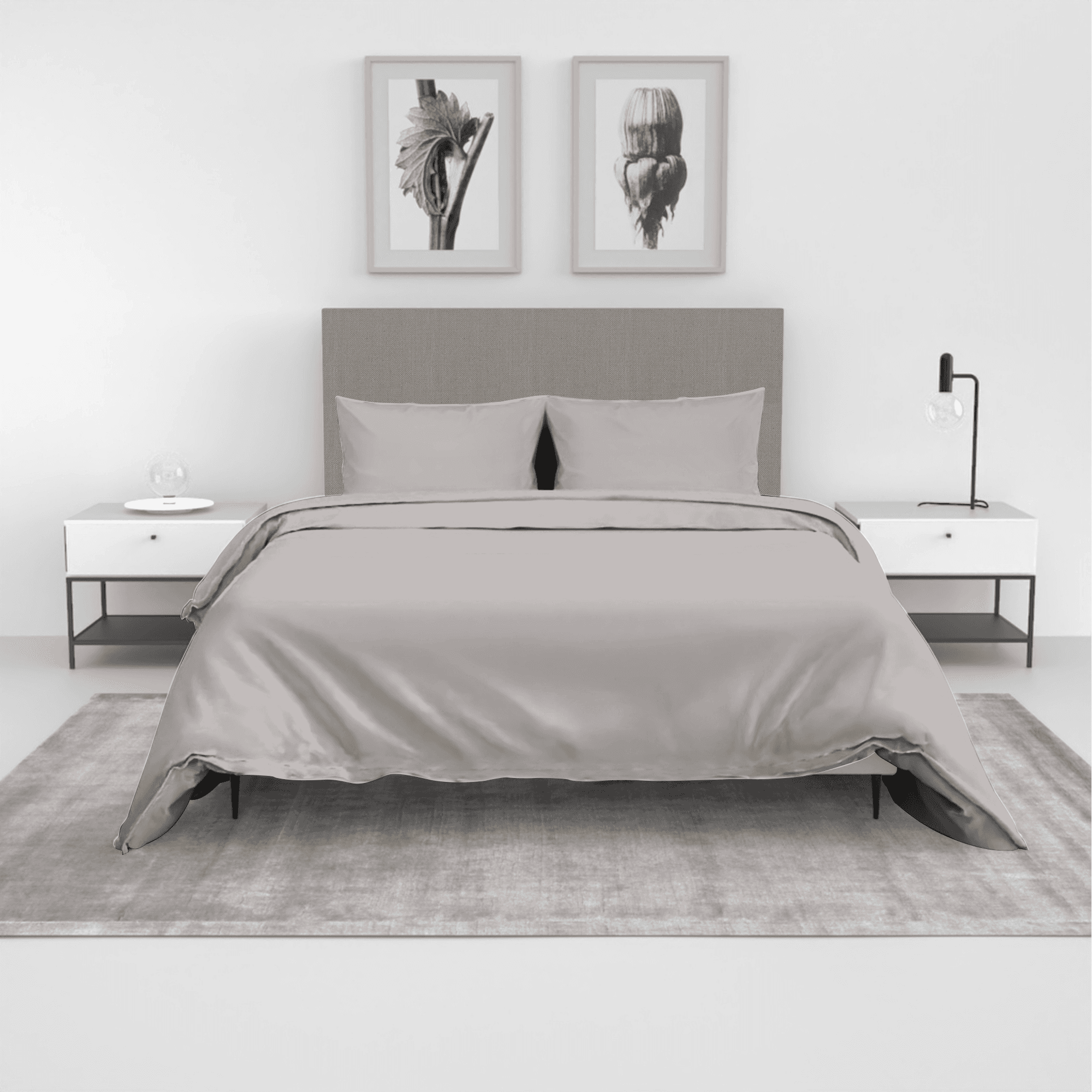 Joyce & Diana Grand Collection 100% Cotton 400TC 3in1 Bedsheet Set - 2 Pillowcases & 1 Fitted Sheet - (Single/Double/Queen/King)