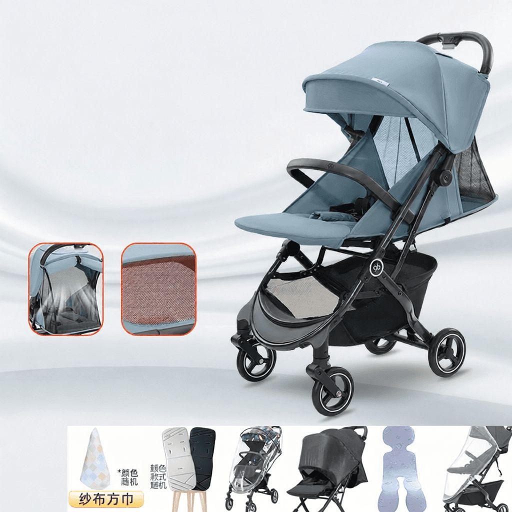 Portable Travel Stroller Can Sit or Recline