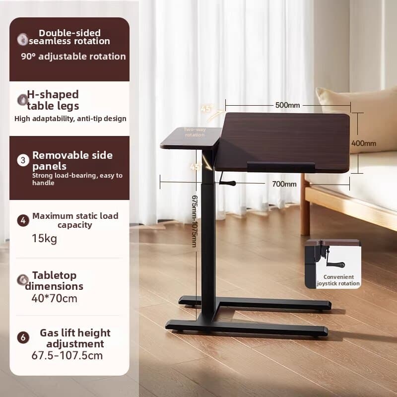 Height Adjustable Portable Flip Desk
