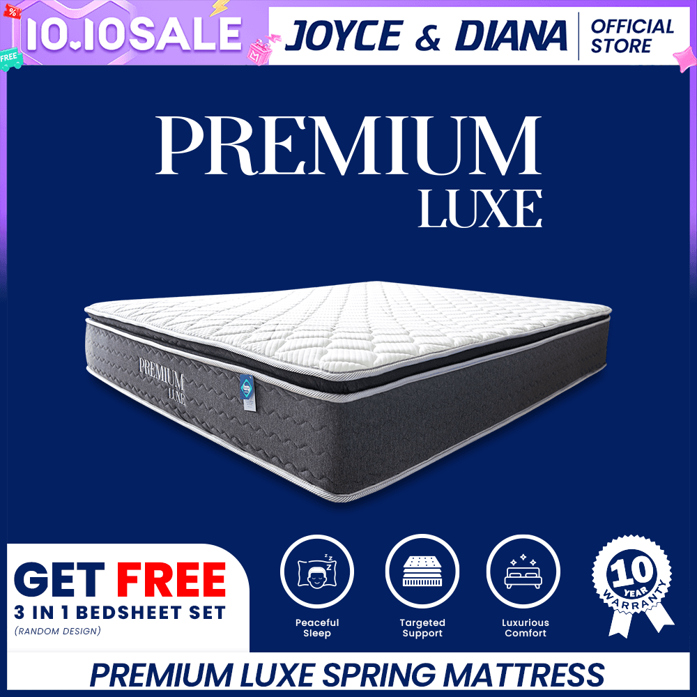 Joyce & Diana Premium Luxe advanced Orthopedic 5-Zone Spring Mattress w/ 2inch pillow top