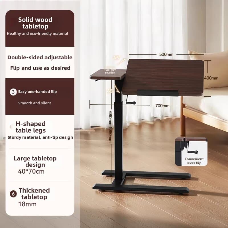 Height Adjustable Portable Flip Desk