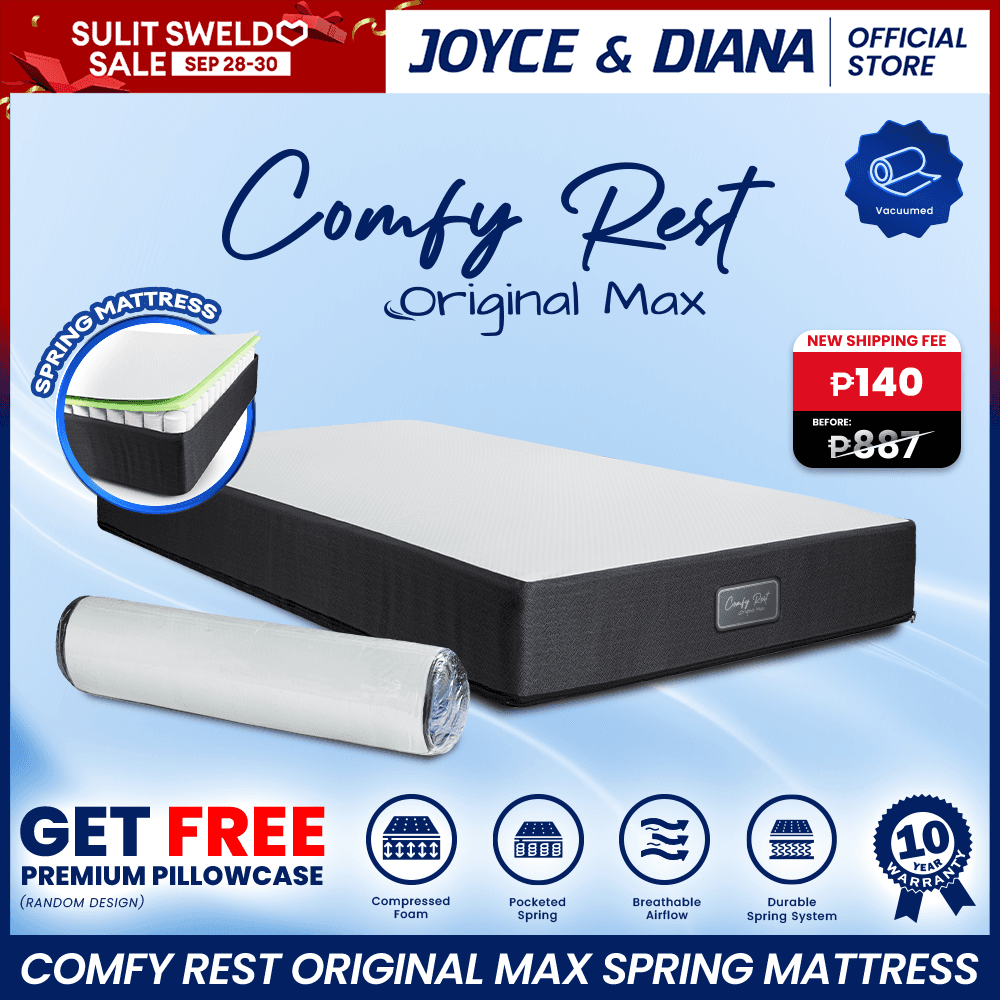 Joyce & Diana Vacuumed Comfy Rest Original Max Pocket Spring Mattress 6" Thick