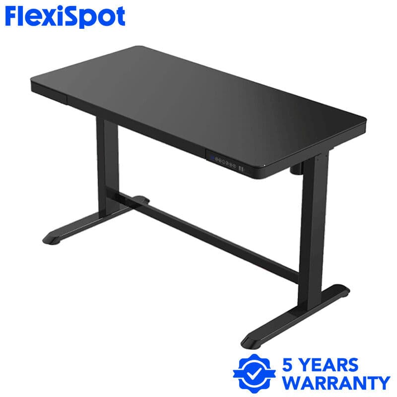 FlexiSpot Comhar E8 All-in-One Standing Desk with Tempered Glass/Wooden Top - 48"