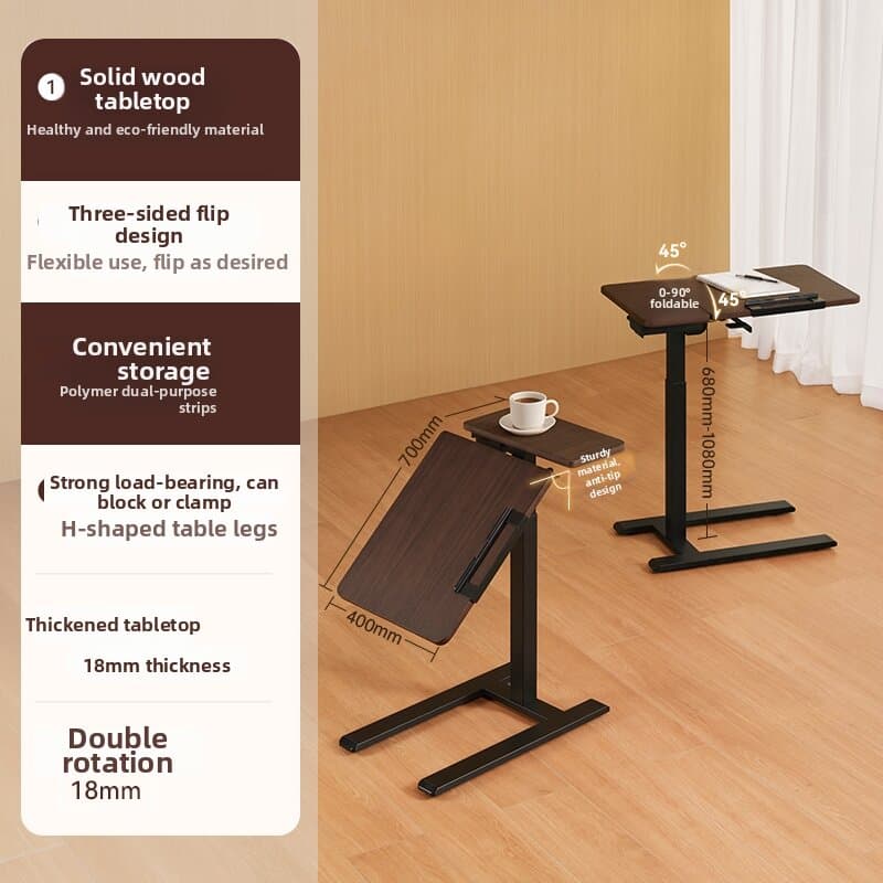 Height Adjustable Portable Flip Desk
