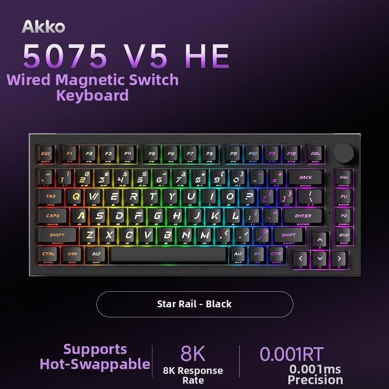 Tri-Mode Magnetic Axis TMR Dual-Lit Gaming Keyboard