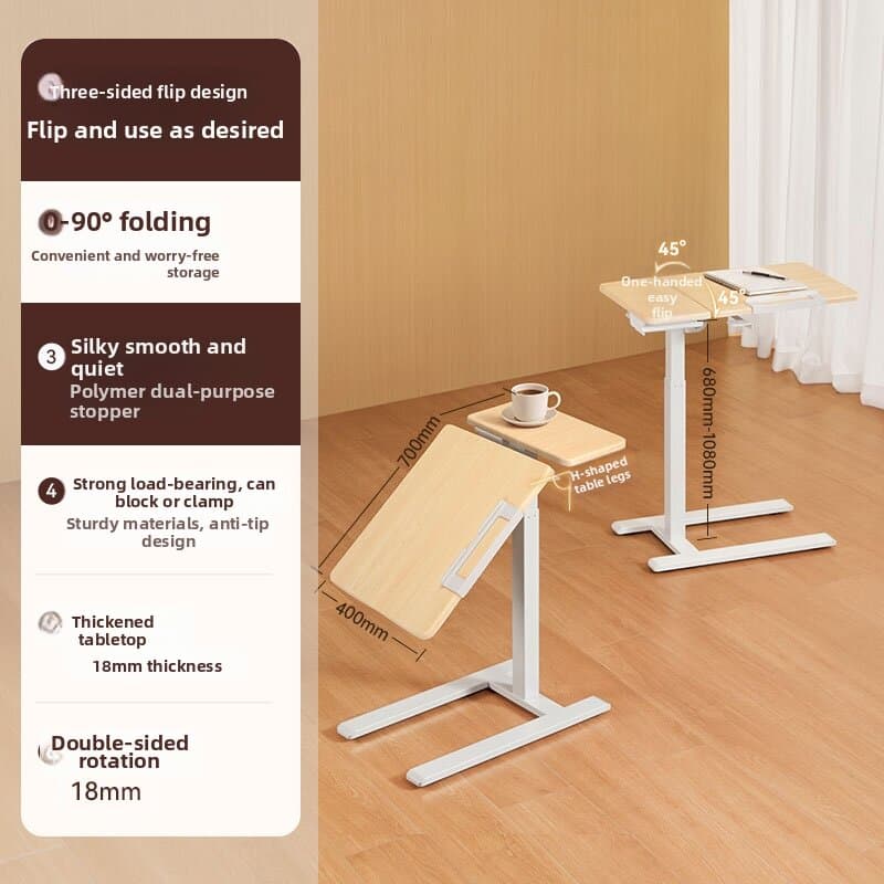 Height Adjustable Portable Flip Desk