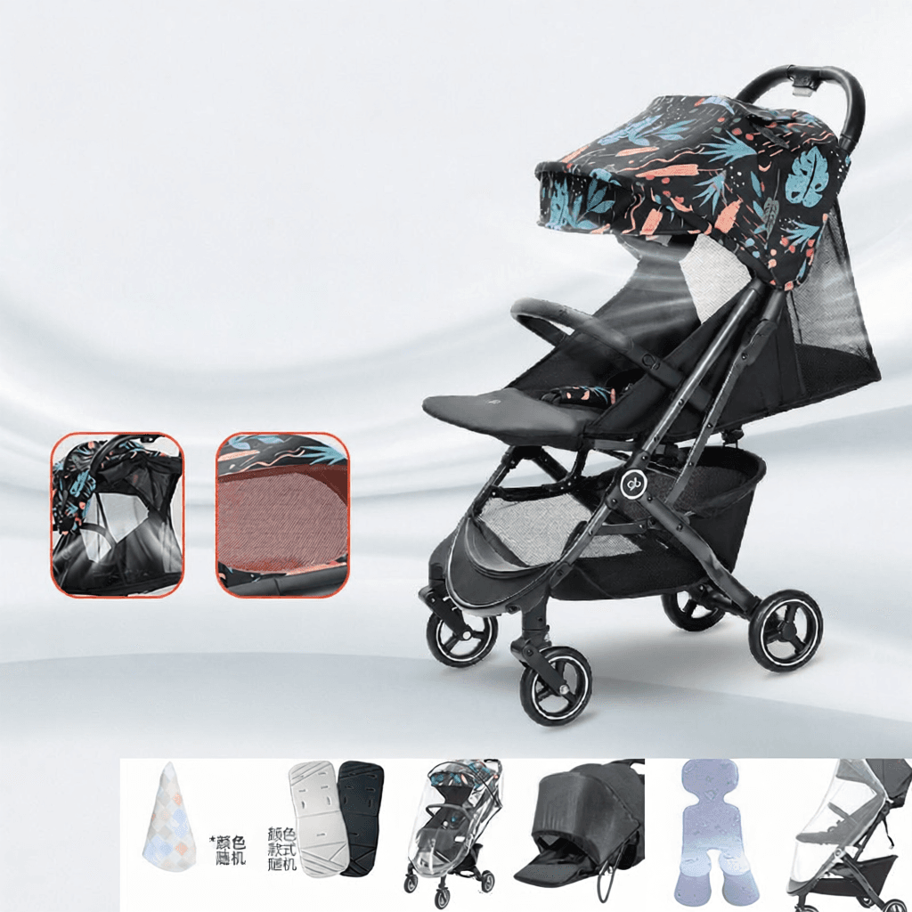 Portable Travel Stroller Can Sit or Recline