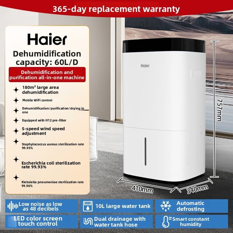 Quiet Portable Dehumidifier for Home Use Energy Efficient High Efficiency Dehumidification for Bedroom Basement Closet Anti Mold Moisture Removal with Smart App Control