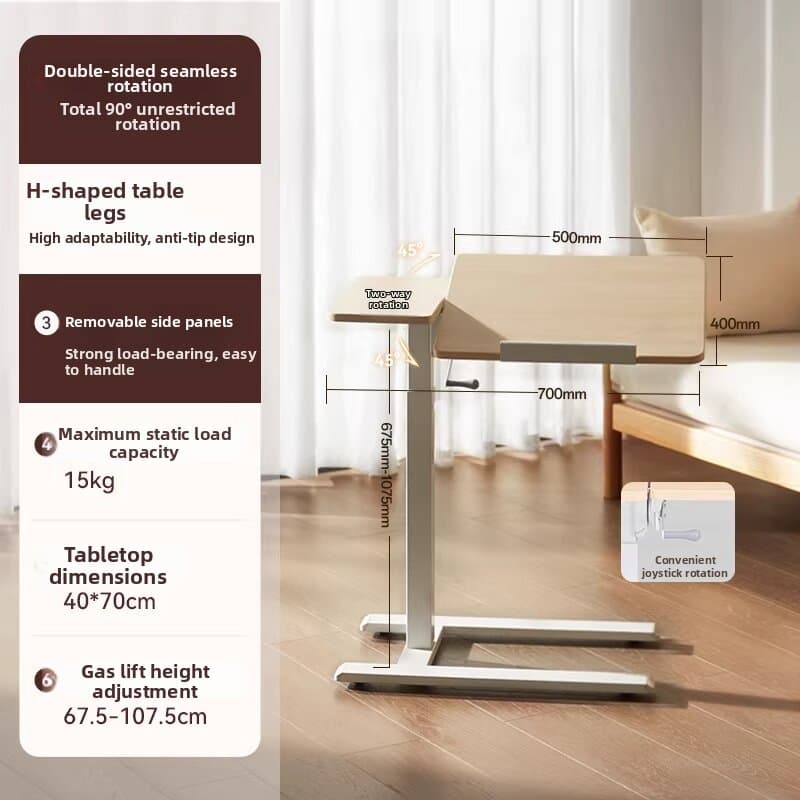 Height Adjustable Portable Flip Desk