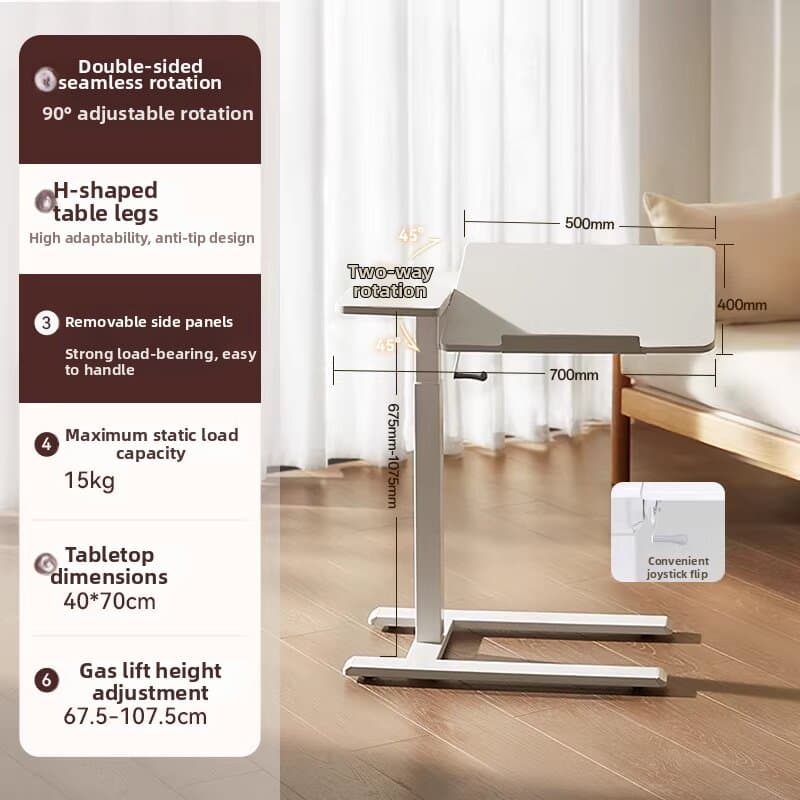 Height Adjustable Portable Flip Desk