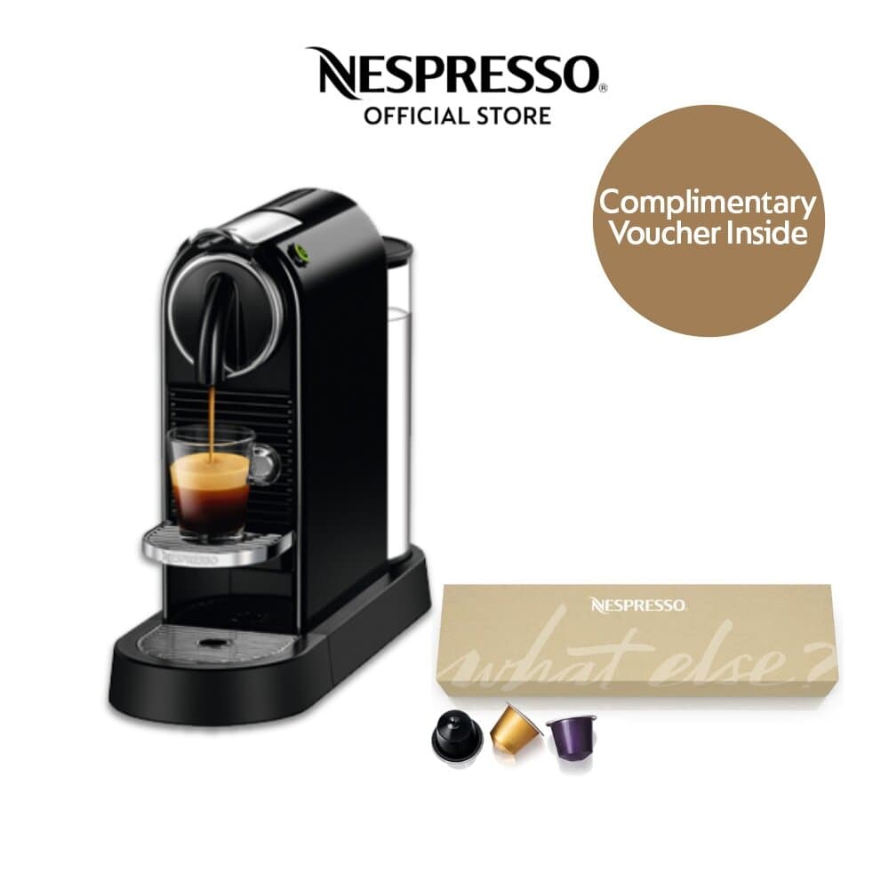 Nespresso CitiZ Coffee Machine Espresso Programmable Coffee Maker with Coffee Capsules, Black