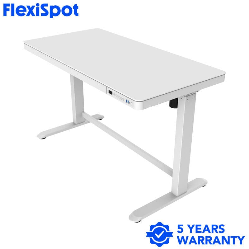 FlexiSpot Comhar E8 All-in-One Standing Desk with Tempered Glass/Wooden Top - 48"