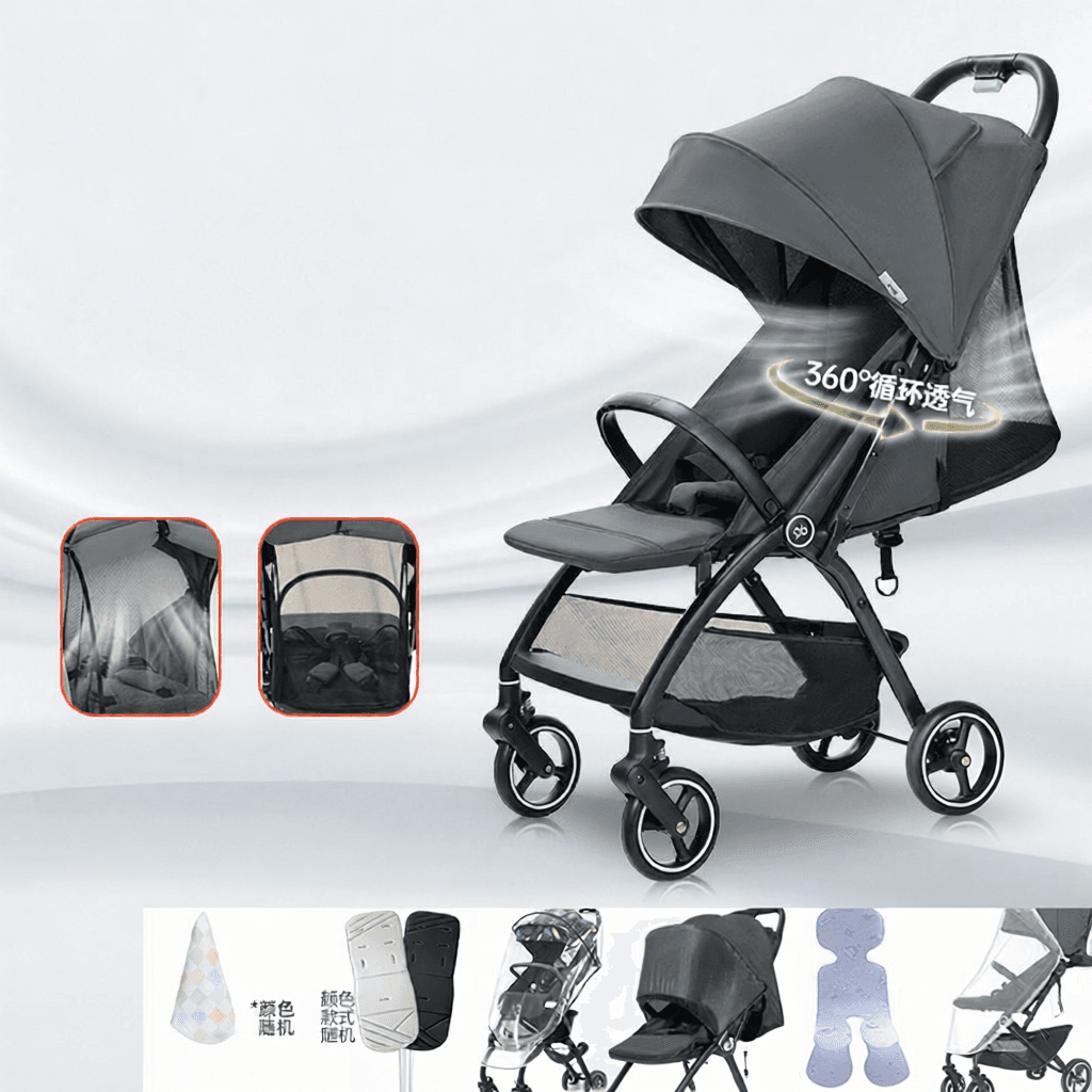 Portable Travel Stroller Can Sit or Recline