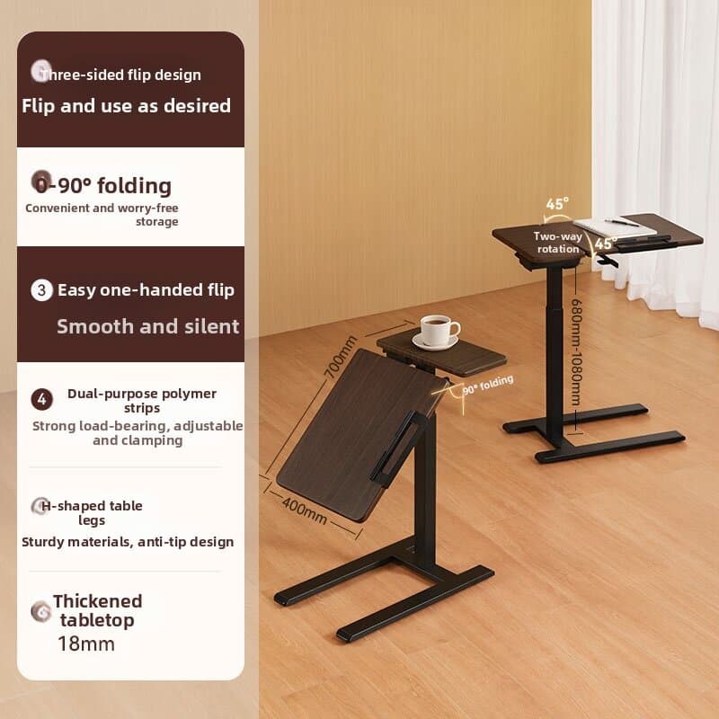 Height Adjustable Portable Flip Desk