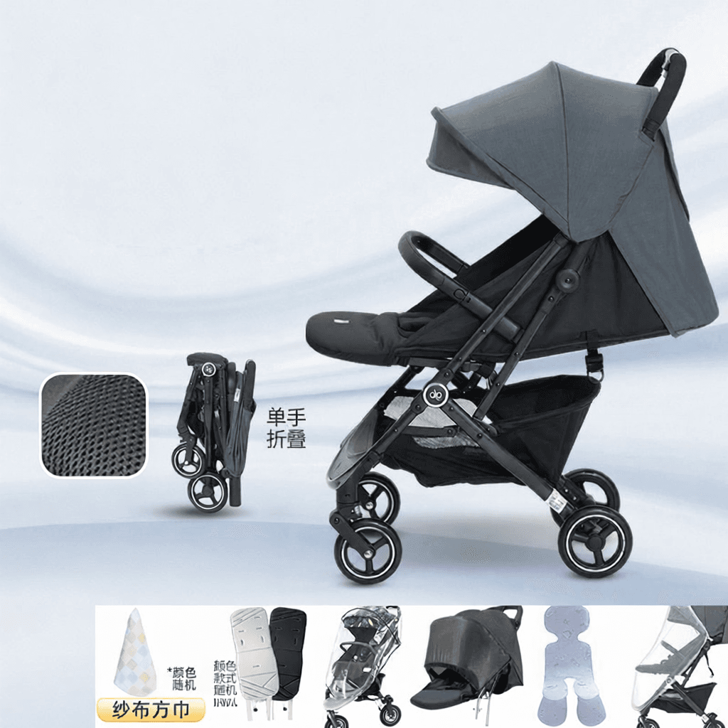 Portable Travel Stroller Can Sit or Recline