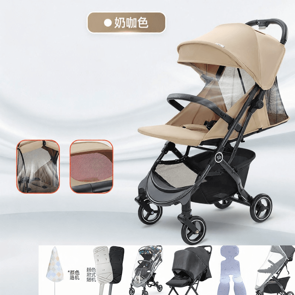 Portable Travel Stroller Can Sit or Recline