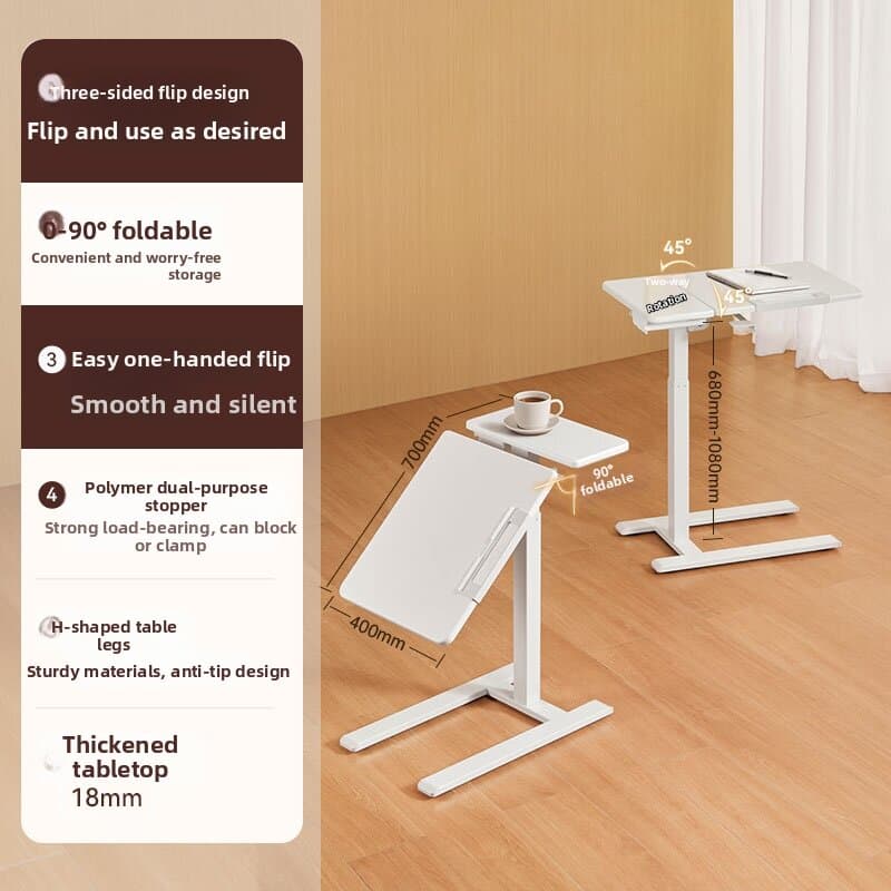 Height Adjustable Portable Flip Desk