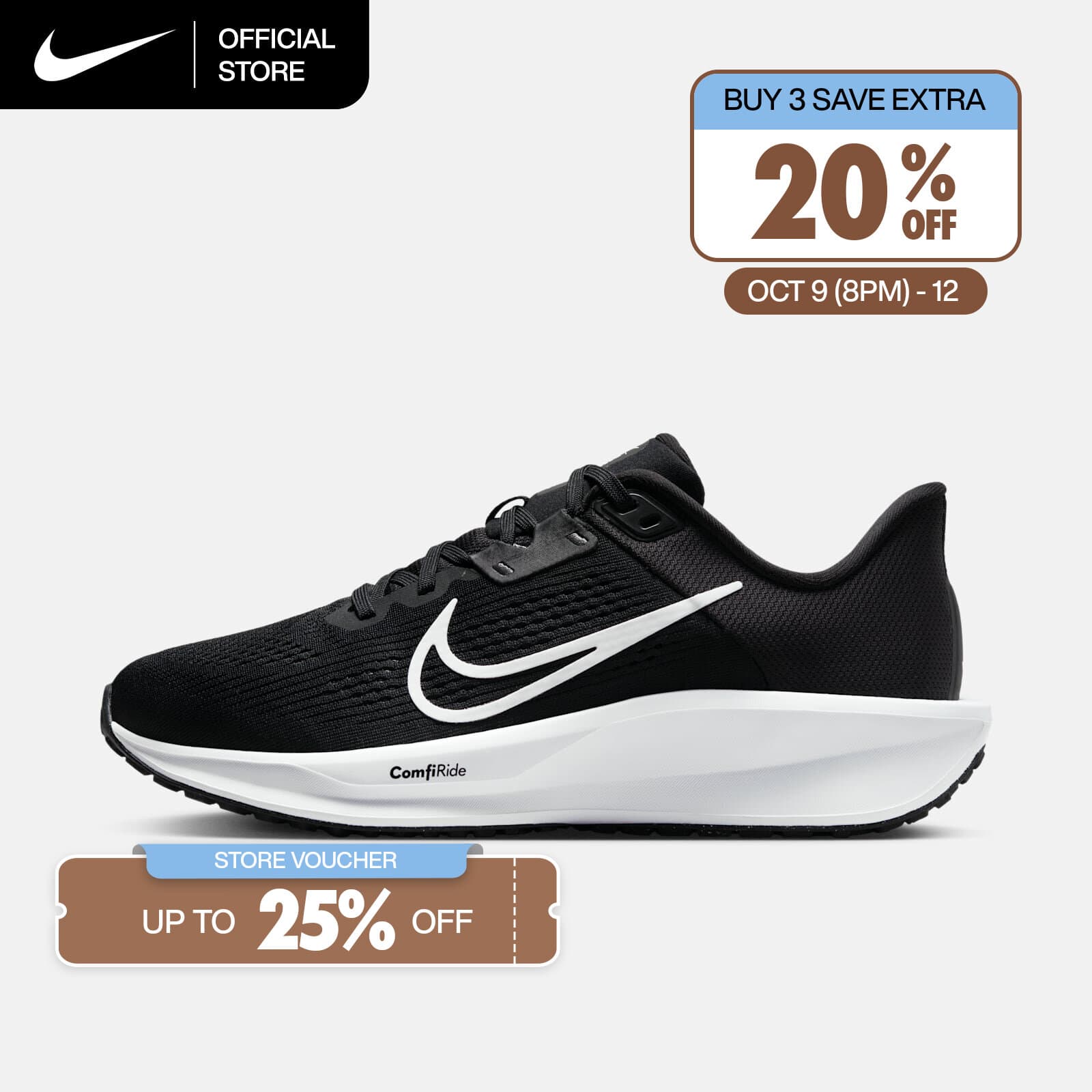 Nike Quest 6 Women's Road Running Shoes - Black [FD6034-001]