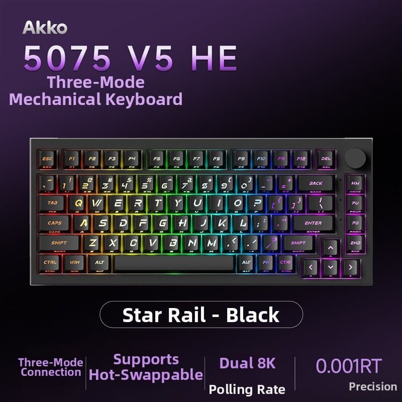 Tri-Mode Magnetic Axis TMR Dual-Lit Gaming Keyboard
