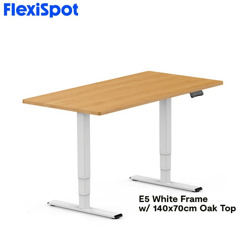 FlexiSpot E5 Standard Standing Desk Height Adjustable 2-Motor 3-Stage Reversed Column