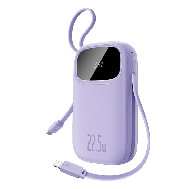 Baseus Qpow3 20000mAh Powerbank 22.5W Multi Device Charging Fast Charging with Built-in 2 Cable 4 Output 2 Input LED Display Portable Power bank Original