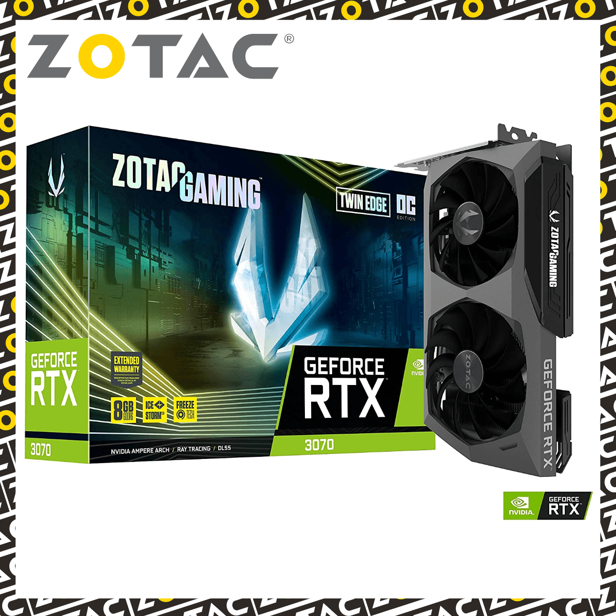 Zotac RTX 3070 Twin Edge OC LHR 8GB GDDR6 3xDP 1xHDMI (ZT-A30700H-10PLHR)