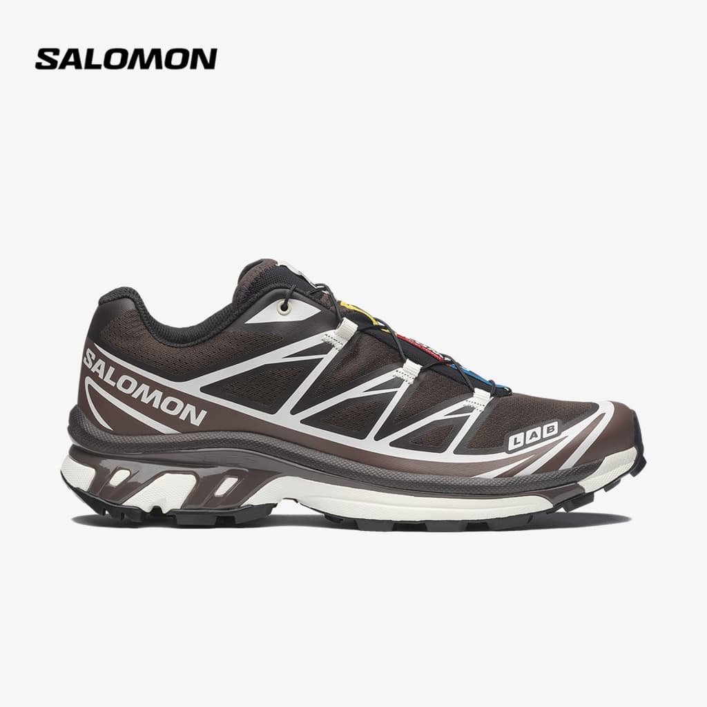 SALOMON XT-6 Unisex Sportstyle Shoes in Black Coffee / French Roast / Vanilla Ice