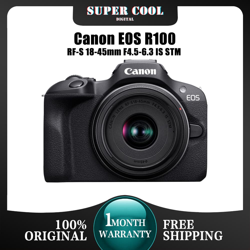 Canon EOS R100 Mirrorless (RF-S 18-45mm f/4.5-6.3 IS STM) Kit Set