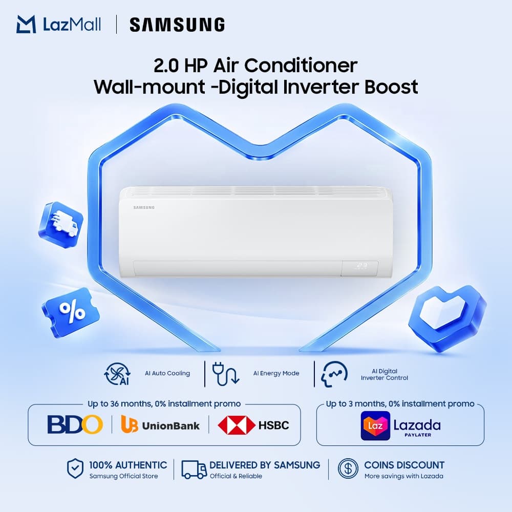 Samsung 2.0HP Digital Inverter Boost Air Conditioner, Wall Mounted, Fast Cooling, Energy Saving