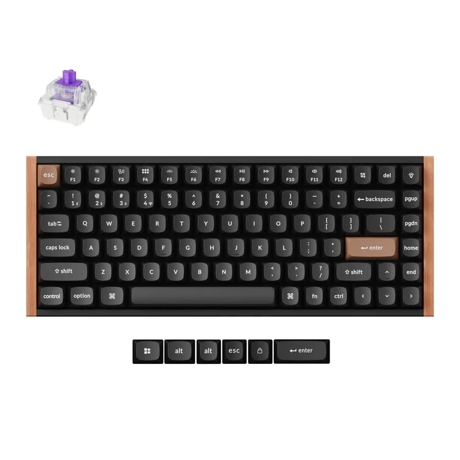 Keychron K2 HE Magnetic Keyboard, 75%, Tri-mode, RGB LED, QMK/Launcher, Hotswap