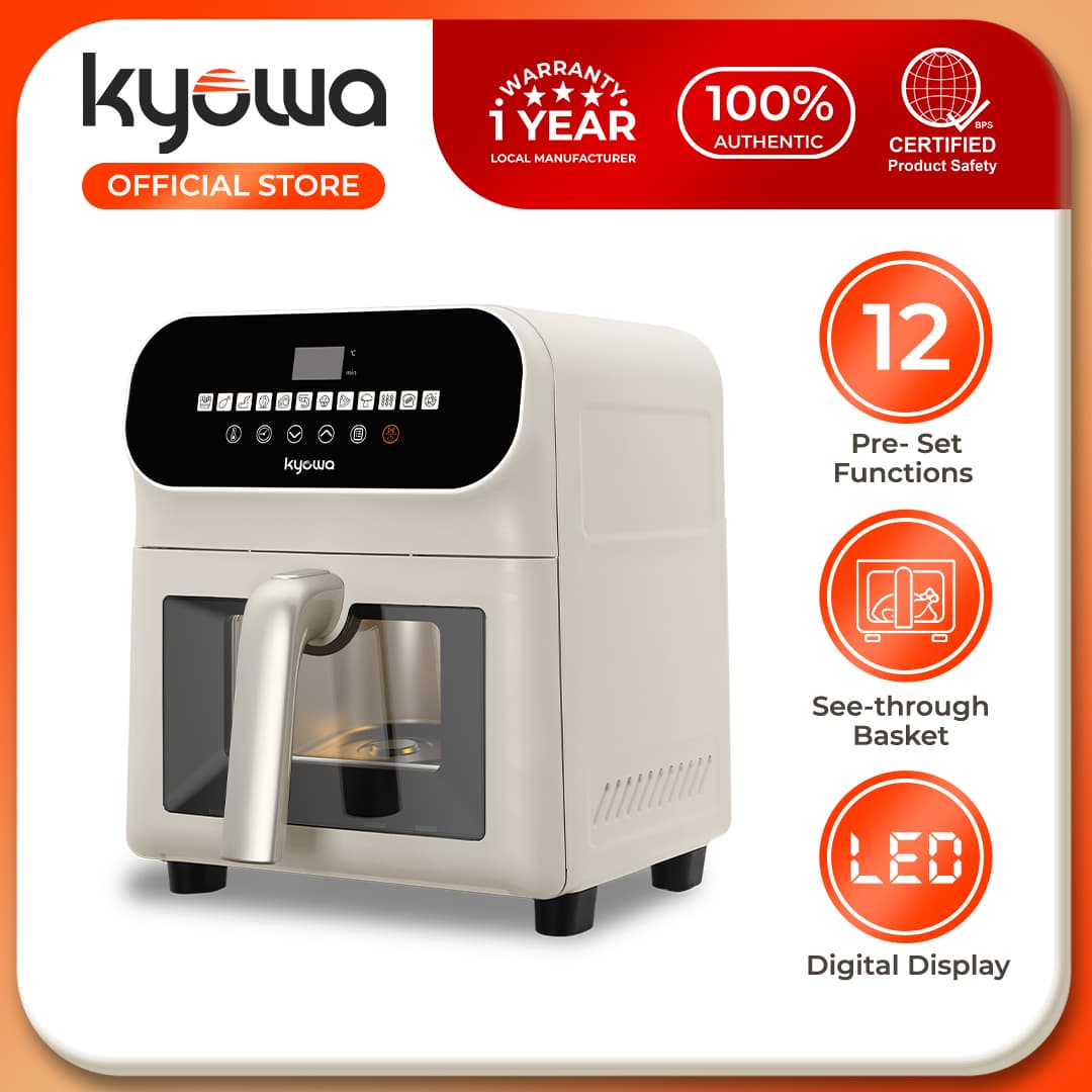 Kyowa 5.8 Liters Digital Air Fryer - Ivory (KW-3833)
