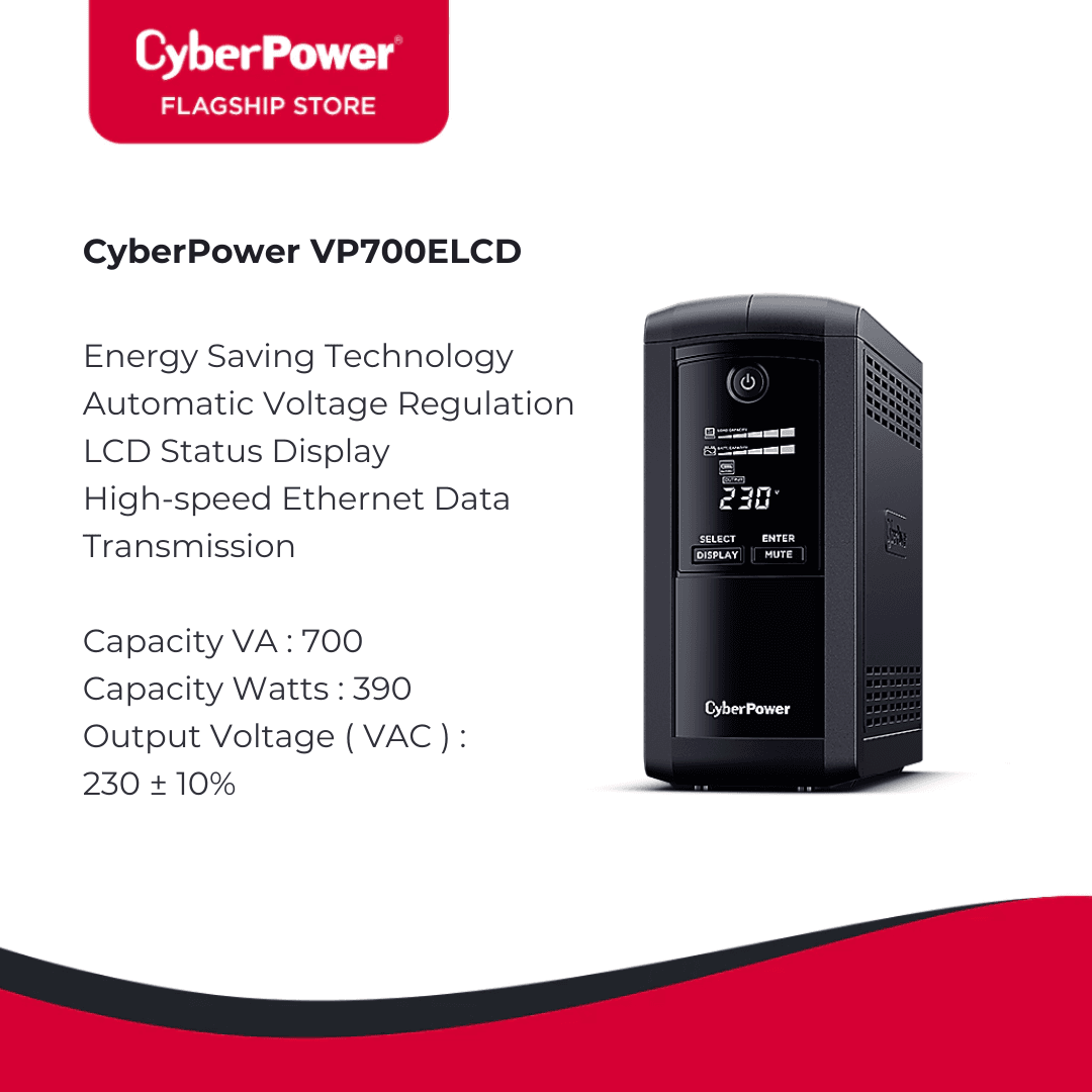 CyberPower UPS VP700ELCD 700VA/390W