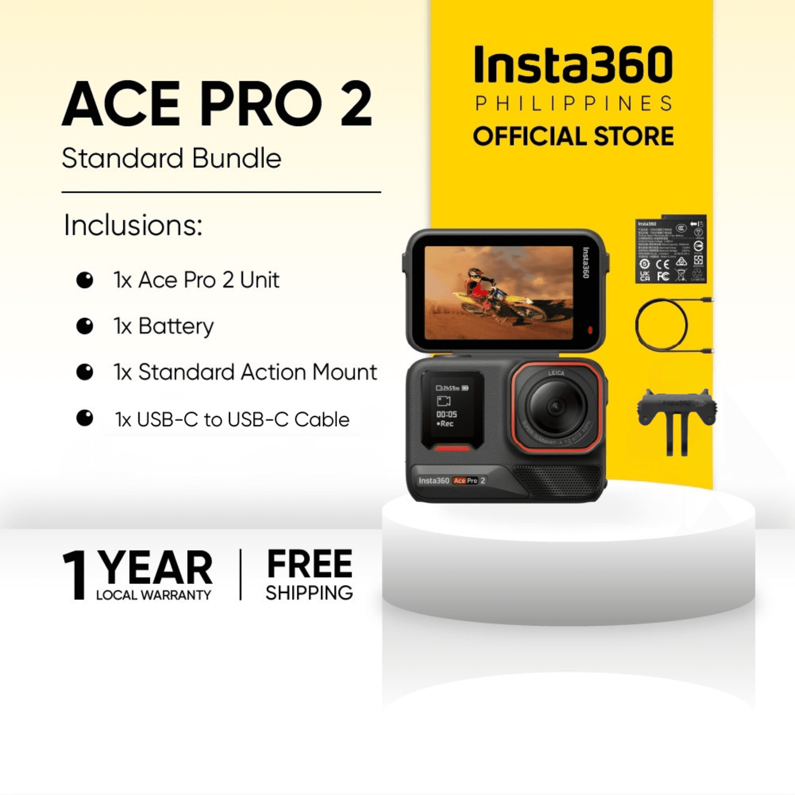 Insta360 Ace Pro 2 8K AI-Powered Action Camera with Unbeatable Low Light Performance