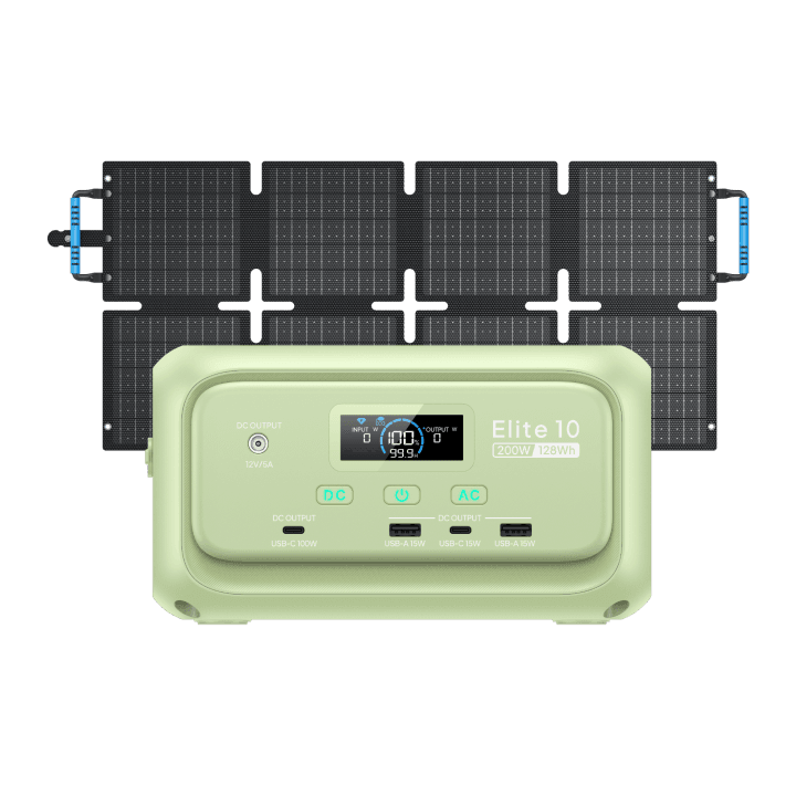 BLUETTI （EB3A upgraded version）Elite 30 V2 288WH Portable Power Station Solar Generator with LiFeP04 Fast Charge Up to 1500 W Power for Emergency Power Camping Motor Homes Home