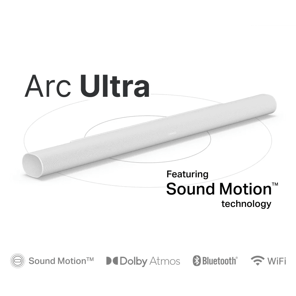 Sonos Arc Ultra Soundbar 9.1.4 with Spatial Audio and Dolby Atmos