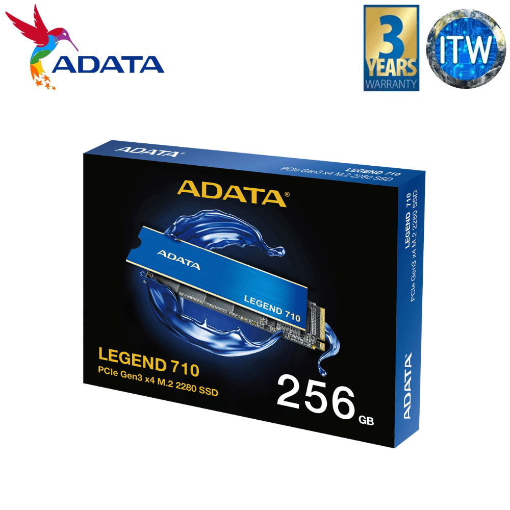 ADATA Legend 710 PCIe Gen3 x4 M.2 2280 SSD (256GB / 512GB / 1TB)