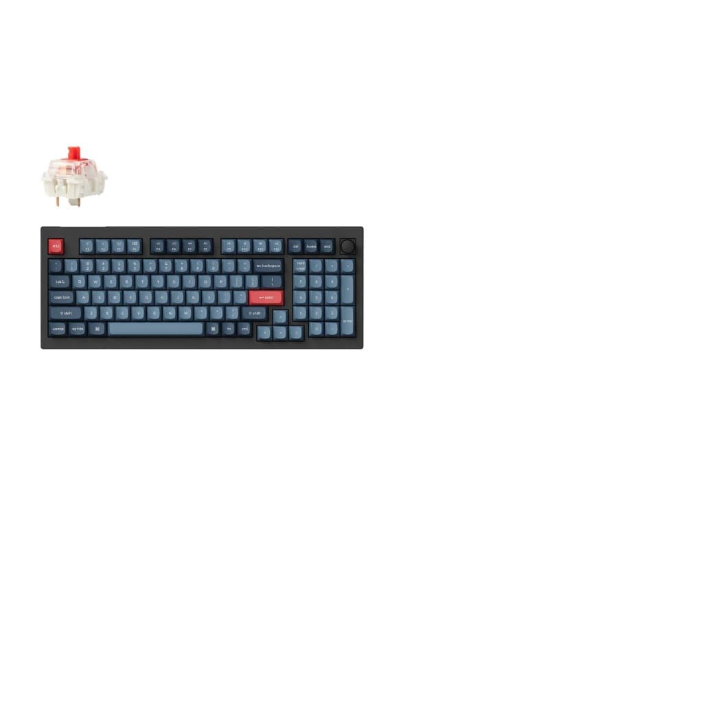 Keychron V5 Max Knob QMK Mechanical Keyboard, Carbon Black, 96% Layout, Tri-mode, RGB, Hot-Swap, QMK