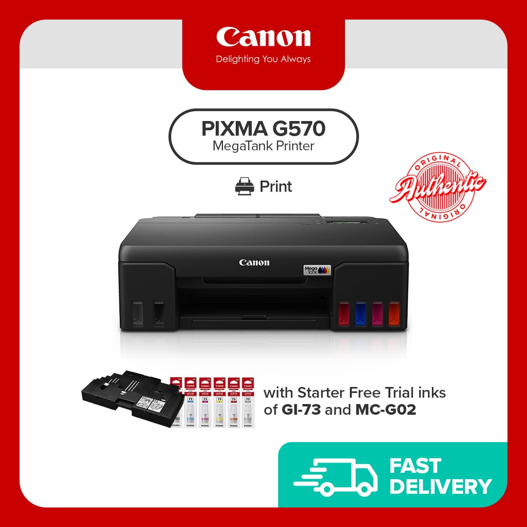 Canon PIXMA G570 Easy Refillable Wireless Single Function Ink Tank for High Volume Quality Photo Printing