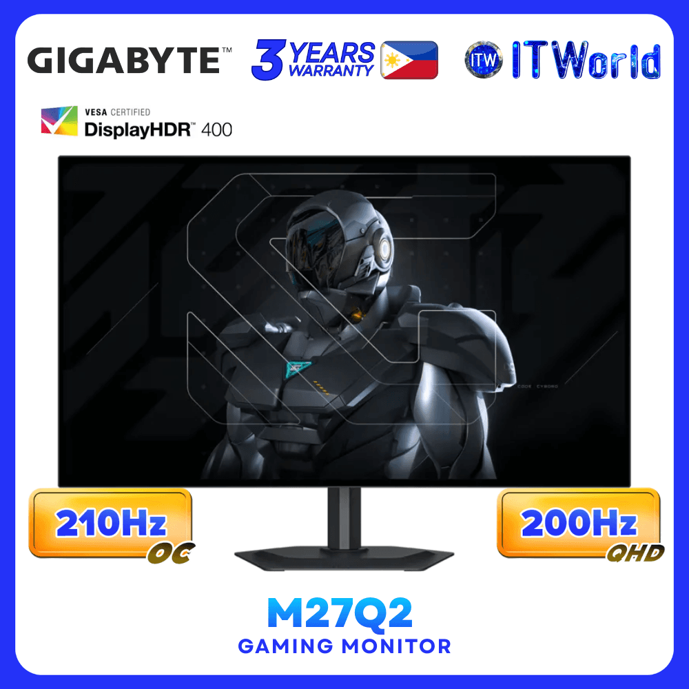 Gigabyte M27Q2 QD - 27″ QHD 200Hz OC210Hz SS IPS Gaming Monitor HDR400