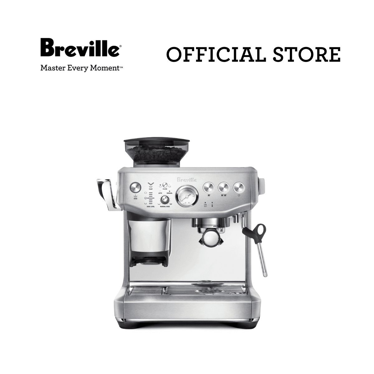 Breville Barista Express Impress Coffee Maker Espresso Machine with Built-in Coffee Grinder and Assisted Tamping