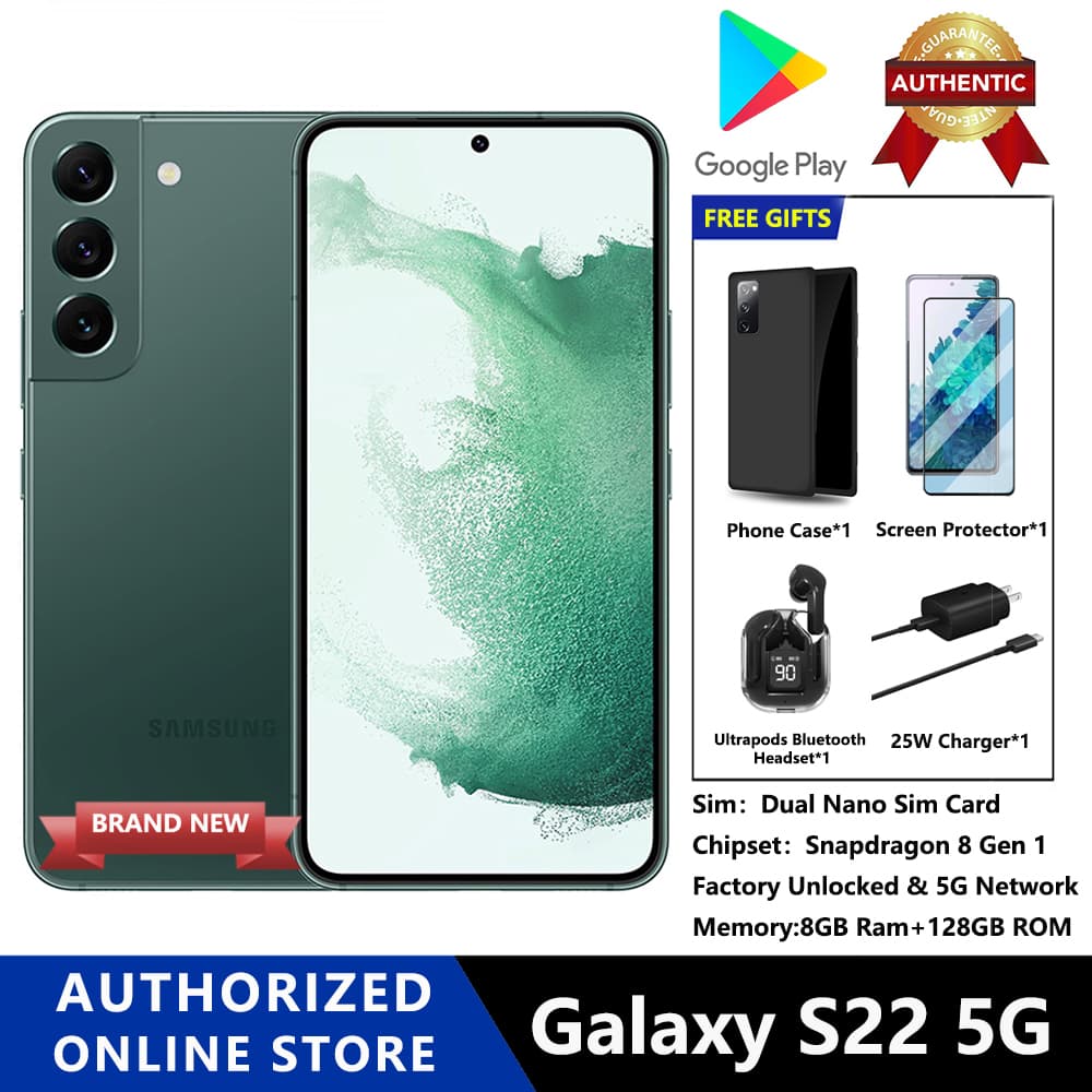 Samsung Galaxy S22 5G Cell Phone 8GB RAM+128GB ROM Dual Sim Smartphone