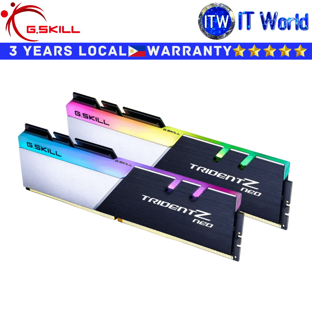 G.Skill Trident Z Neo DDR4 RAM 32GB 2x16GB 3200Mhz for AMD Ryzen F4-3200C16D-32GTZN