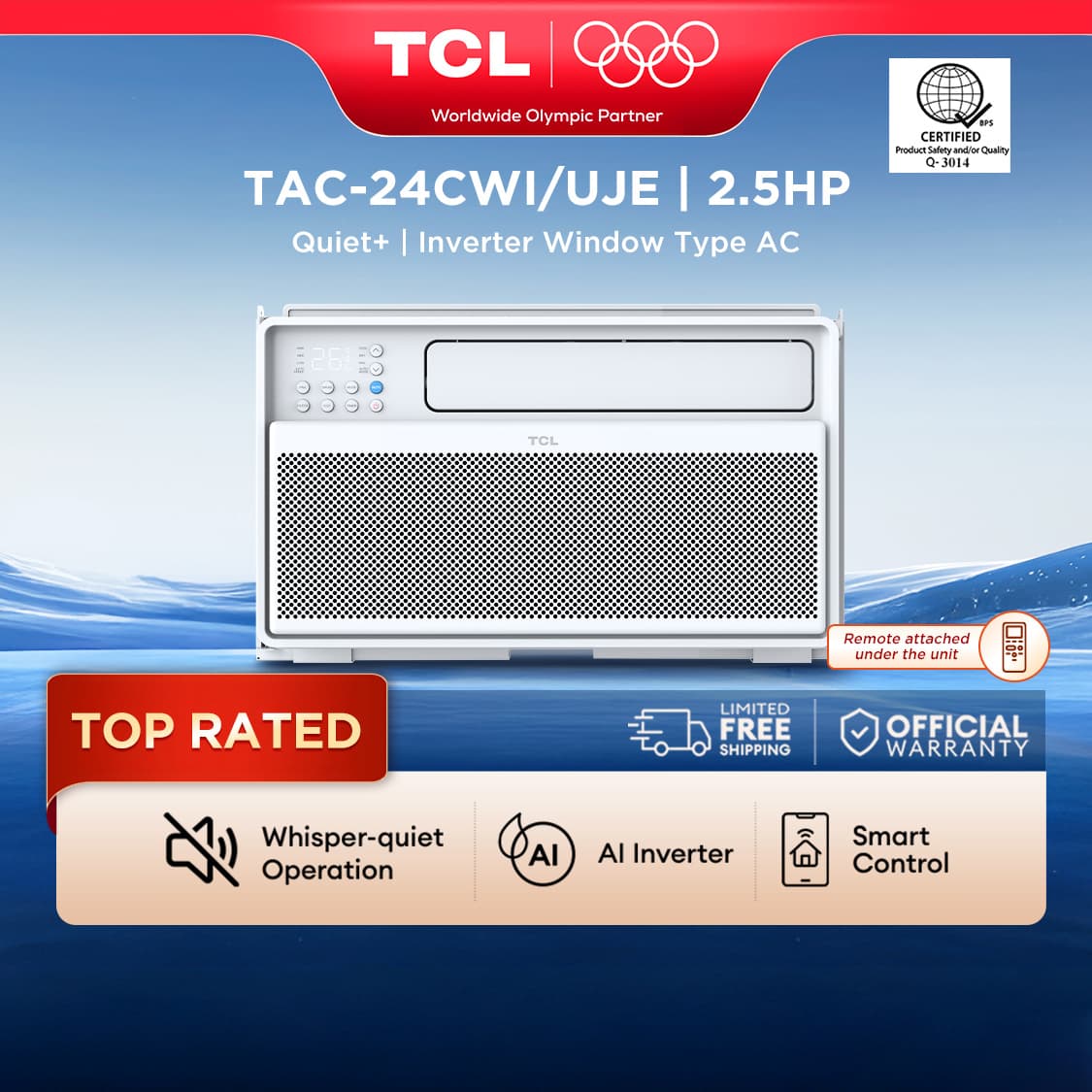 TCL UJE/UJE2 Series Inverter Aircon Window Type Smart Air Conditioner