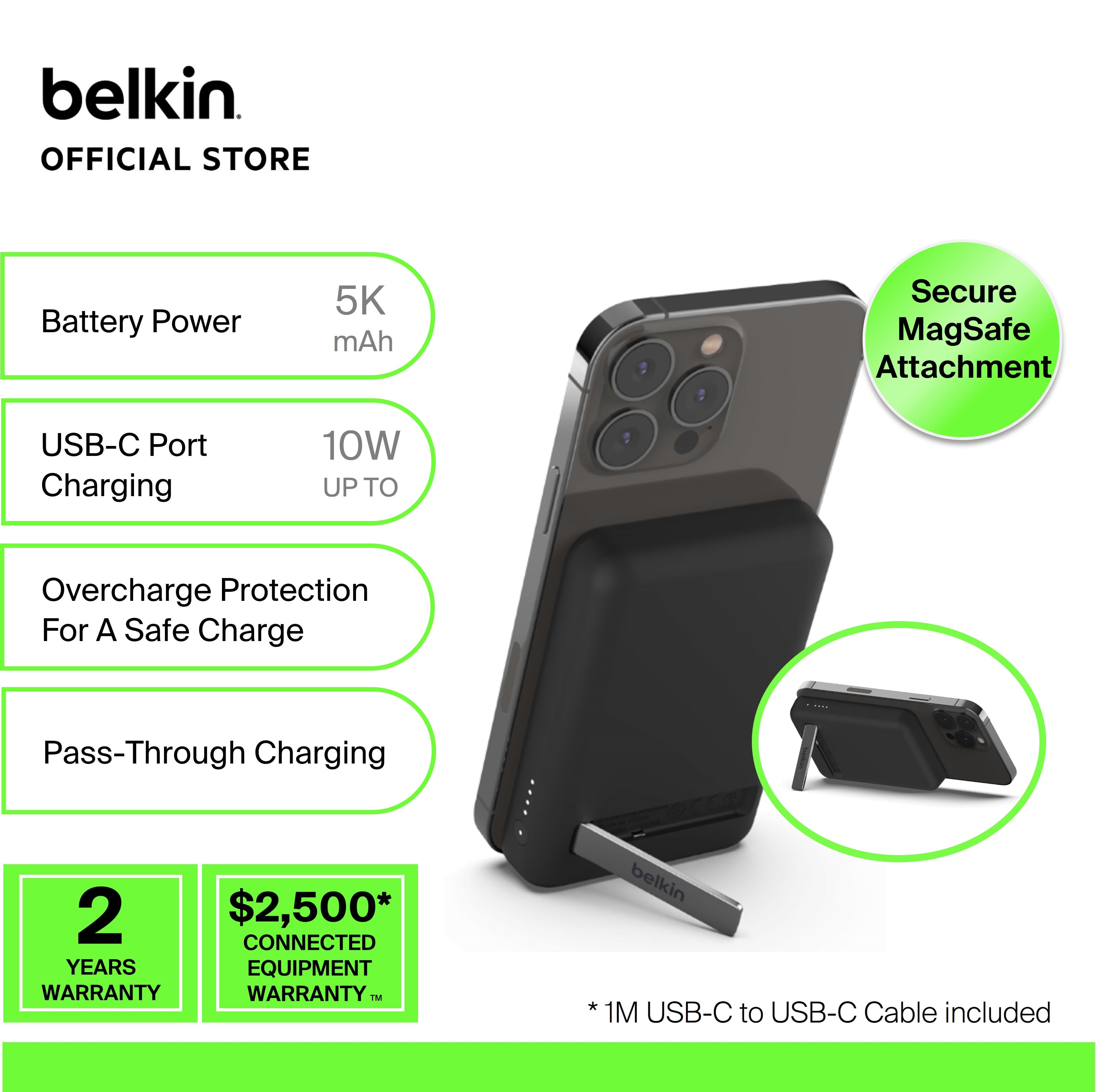 Belkin BoostCharge Magnetic Wireless Power Bank 5K + Stand