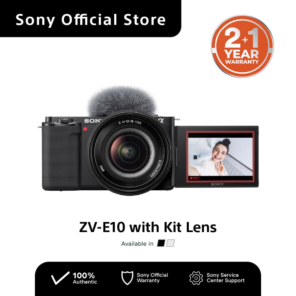 Sony ZV-E10K Interchangeable lens APS-C camera with PZ 16-50mm OSS II lens