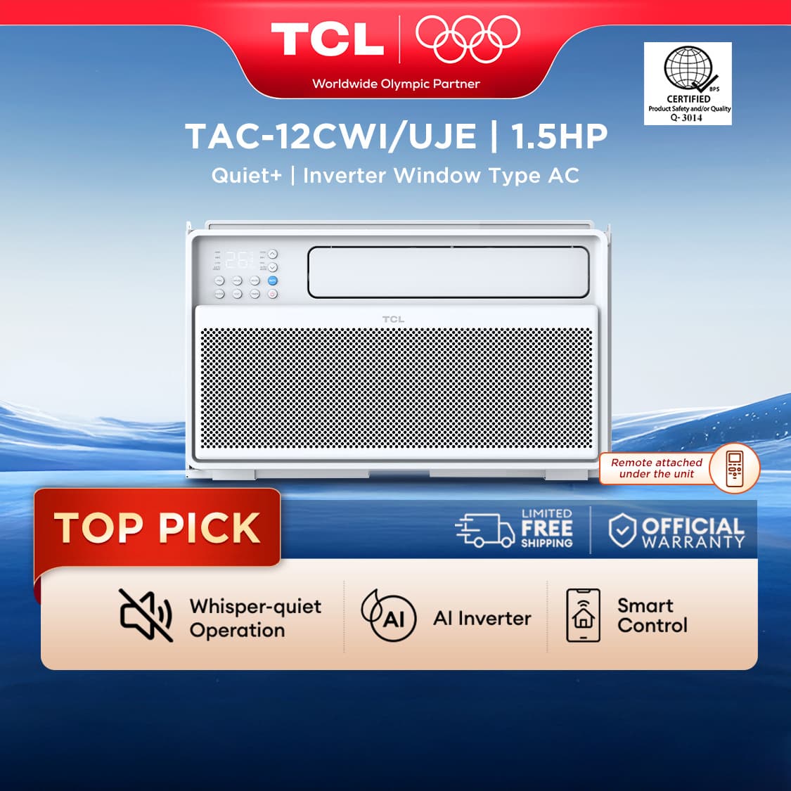 TCL UJE/UJE2 Series Inverter Aircon Window Type Smart Air Conditioner
