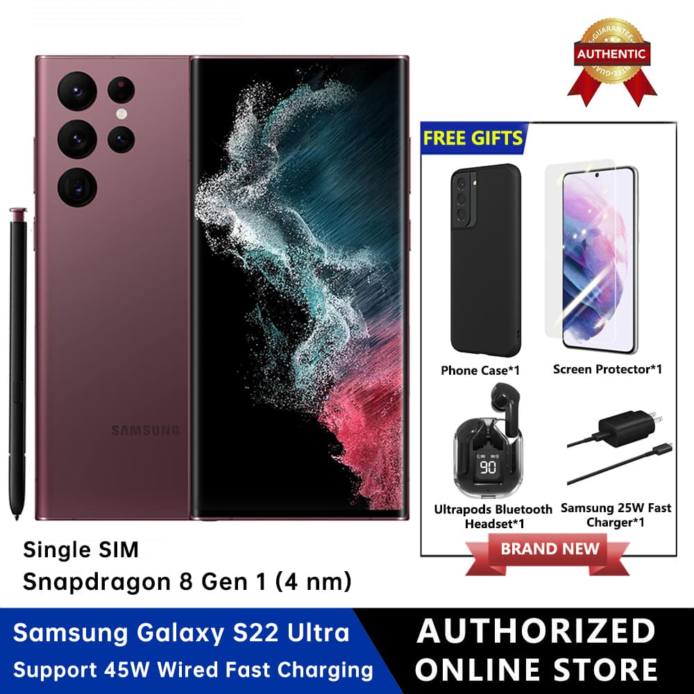 Samsung Galaxy S22 Ultra 5G Smartphone Single Sim 8GB RAM+128GB ROM US Version