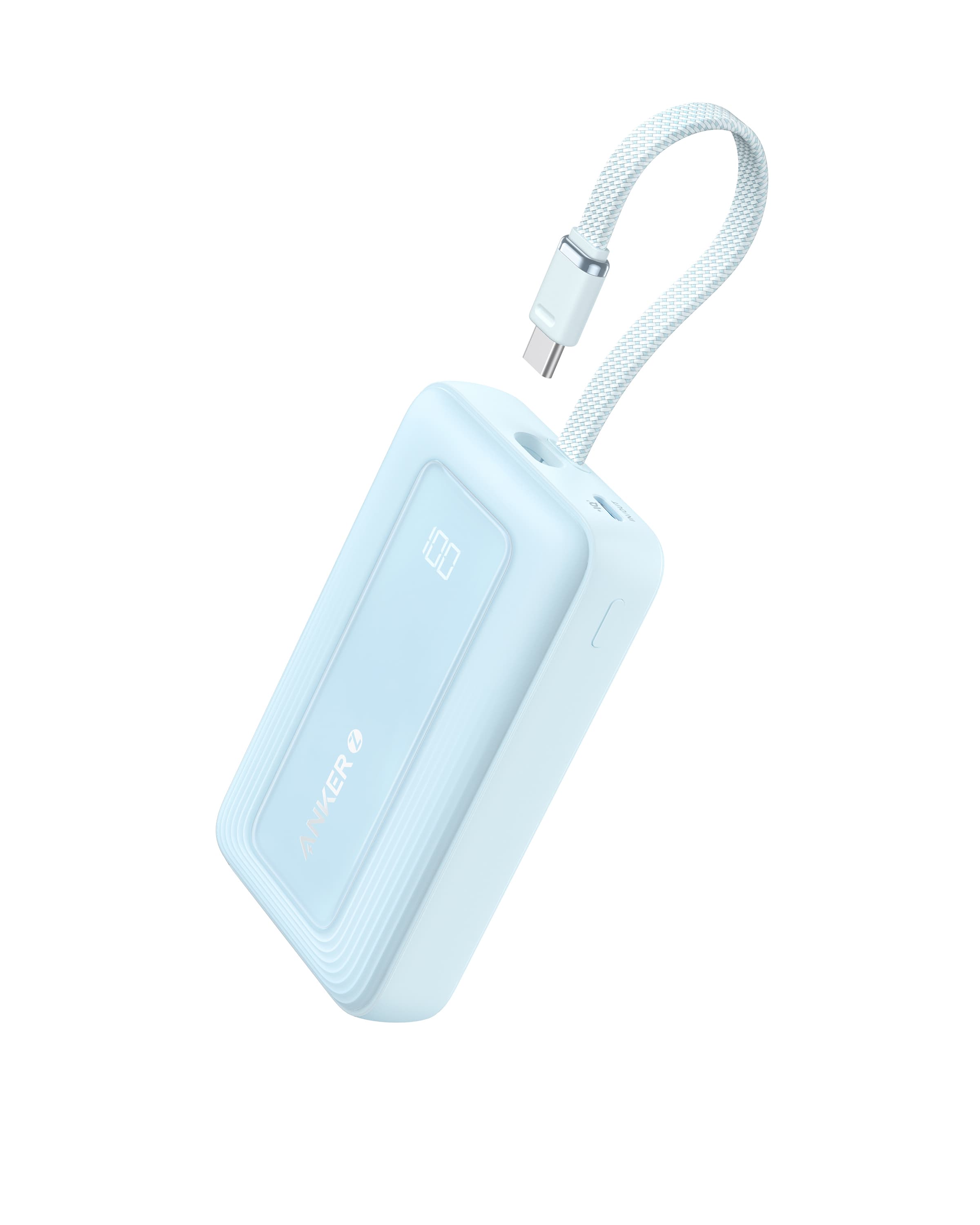 Upgraded Safe Battery Anker Zolo Power Bank 10K - 30W, Built-In USB-C Cable, Compatible with MacBook, iPhone 15/15 Plus/15 Pro/15 Pro Max/14 Series, Samsung A1689