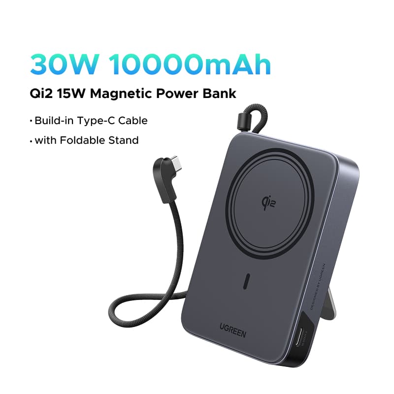 UGREEN 15W Magnetic Wireless 10000mAh Powerbank PD 20W Qi2 15W Wireless Fast Charging for iPhone 18 17 13 12 16 15 14 Portable Power Bank Para sa iPhone at Android Mabilis na Charging